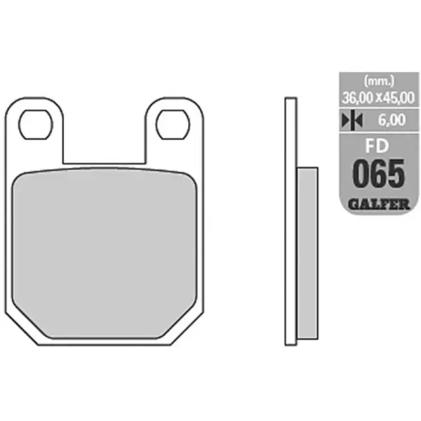 Galfer Bremsbelag FD065 Sintermetall SCO FD065-G1380 FD065-G1380 8400160060036