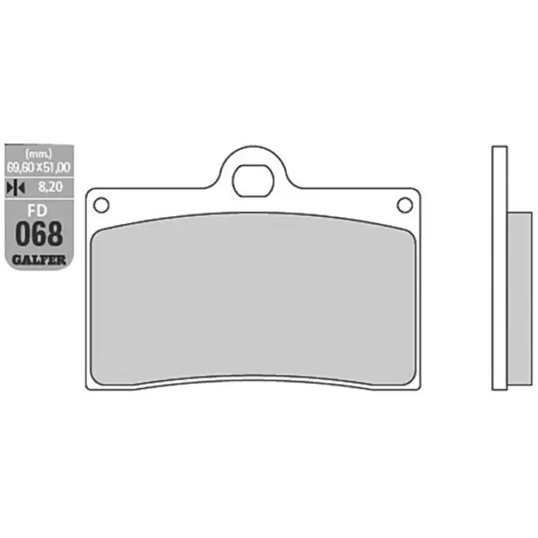 Galfer Bremsbelag FD068 Organisch vorn FD068-G1054 KBA FD068-G1054 8400160000681