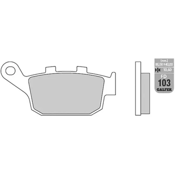 Galfer Bremsbelag FD103 Organisch hinten FD103-G1054 KBA FD103-G1054 84001600010