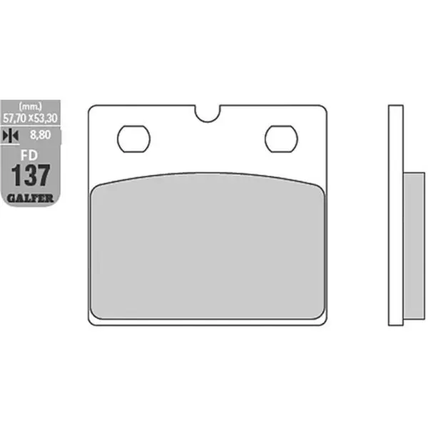 Galfer Bremsbelag FD137 Organisch vorn FD137-G1054 KBA -AL- FD137-G1054-AL- 8400