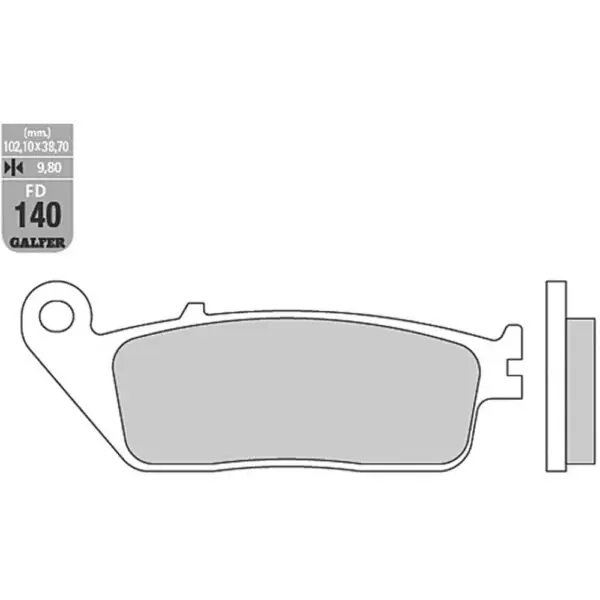 Galfer Bremsbelag FD140 Organisch FD140-G1054 KBA FD140-G1054 8400160001404