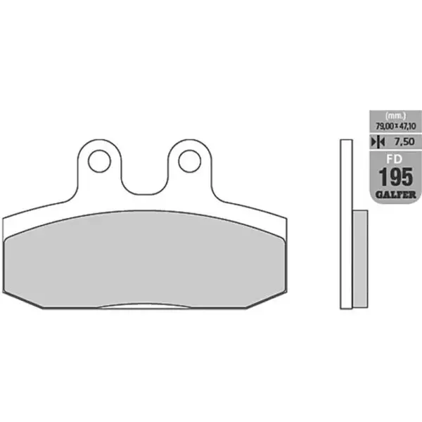 Galfer Bremsbelag FD195 Organisch vorn FD195-G1054 KBA FD195-G1054 8400160001954