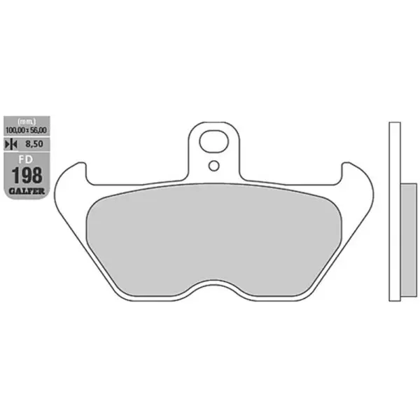 Galfer Bremsbelag FD198 Sintermetall vorn FD198-G1370 KBA -AL- FD198-G1370-AL- 8