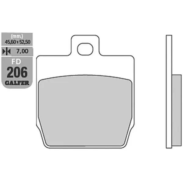 Galfer Bremsbelag FD206 Organisch FD206G1054 KBA FD206-G1054 8400160002067