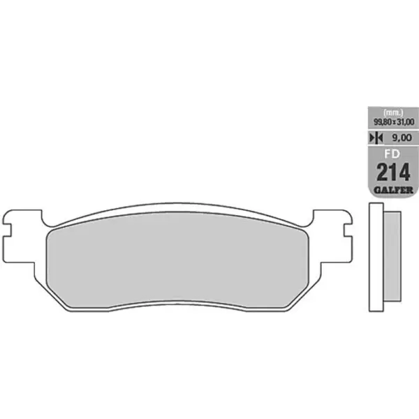 Galfer Bremsbelag FD214 Sintermetall hinten FD214-G1371 KBA -AL- FD214-G1371-AL-