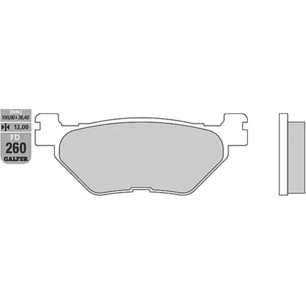 Galfer Bremsbelag FD260 Organisch hinten FD260-G1054 KBA -AL- FD260-G1054-AL- 07