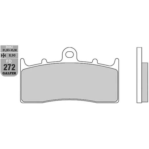 Galfer Bremsbelag FD272 Organisch vorn FD272-G1054 KBA -AL- FD272-G1054-AL- 8400