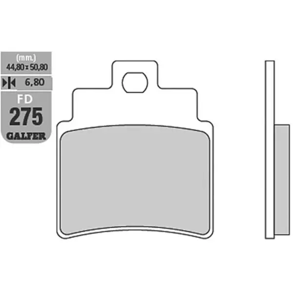 Galfer Bremsbelag FD275 Organisch hinten FD275-G1054 KBA FD275-G1054 84001600027