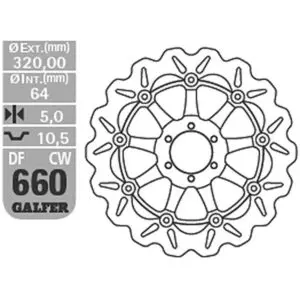 Galfer Wave Bremsscheibe DF660 DF660CW schwimmend vorn KBA DF660CW 8400160226609