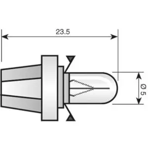 Spahn Anzeigenlampen Sockel 1,2W12 Sockel BAX10d-B8,5d 12 V 1,2 W klar Motorrad