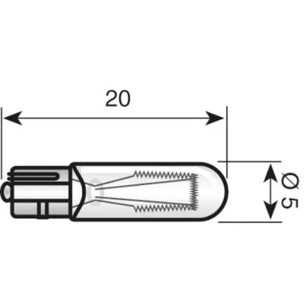 Spahn Glassockellampe W2 2,3 Sockel W2 x 4,6d 12 V 2,3 W klar Motorrad