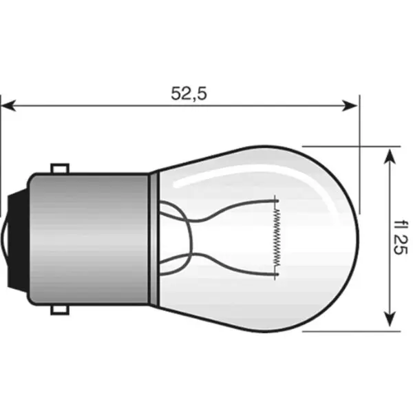 Spahn Kugellampe 12-15 Sockel BA15s 12 V 15 W klar Motorrad