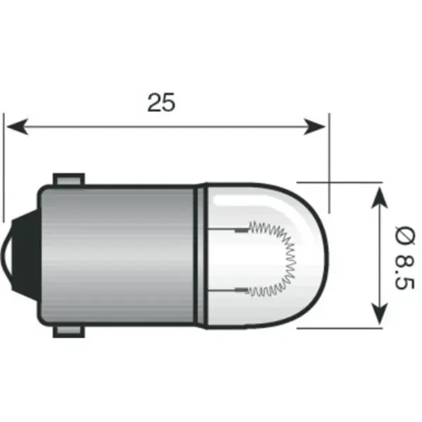 Spahn Standlichtlampe 12-2 K Sockel BA9s 12V 2W klar Motorrad