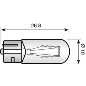Spahn Glassockellampe SPAHN 12V 3 W, 1 Karton = 10 Stück 3221 Motorrad