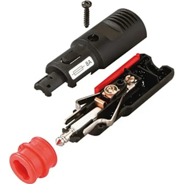 BAAS UNIVERSAL Stecker DIN - Mit Schraub- und Lötanschluß - Mit Sicherung 8 A ZA