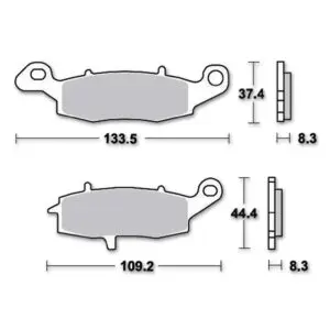TRW Lucas Bremsbelag MCB 681 Satz SH, Straße, hinten (ABE) Sintermetall Motorrad