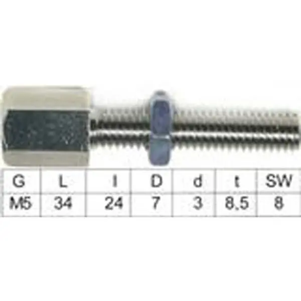 Fix-Nippel Stellschraube Packung à 20 Stück ungeschlitzt # 4350 silber 4350