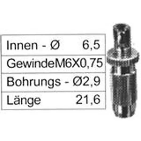 Fix-Nippel Stellschraube Packung à 20 Stück # 4205 silber 4205 Motorrad