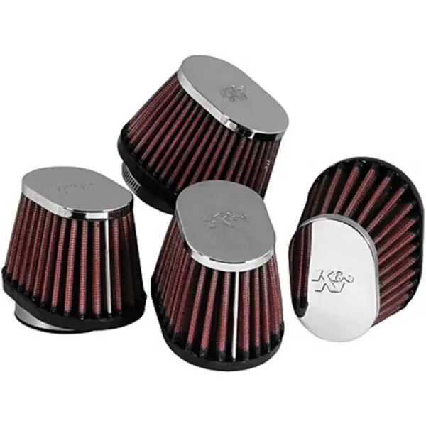 K&N Sportluftfilter Ø 51mm L 102mm RC-1824 oval konisch a 4 Stück chrom RC-1824