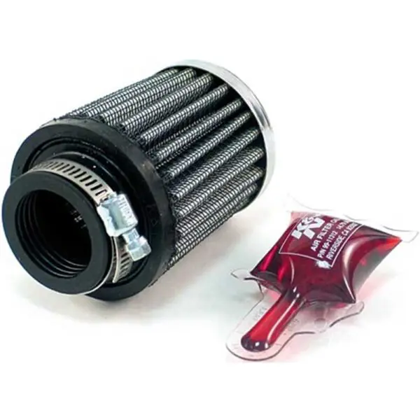 K&N Sportluftfilter Ø 28 mm, L 63mm RC-2540, rund gerade chrom RC-2540 Motorrad