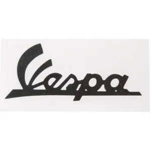 Motorrad Plakette Nostalgie Vespa Aufkleber schwarz 3378 Motorrad