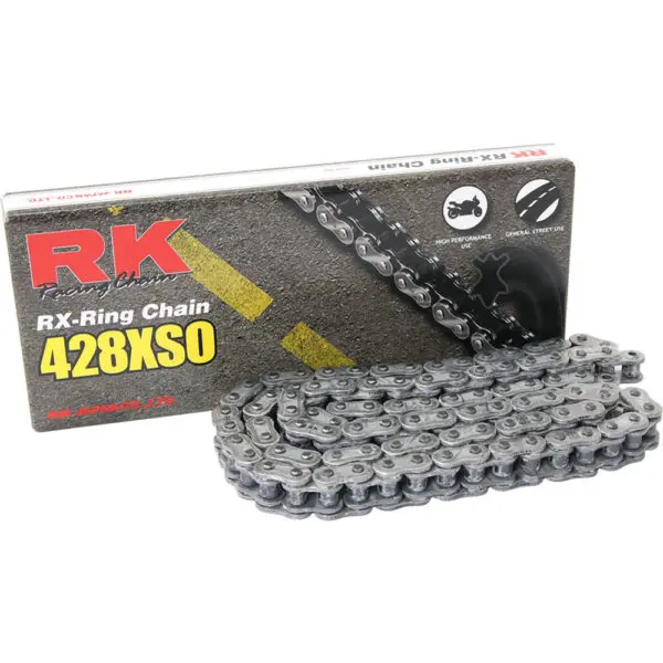 RK Kette 428XSO 1/2x5/16 128 Glieder Nietschloss schwarz 4935531453550