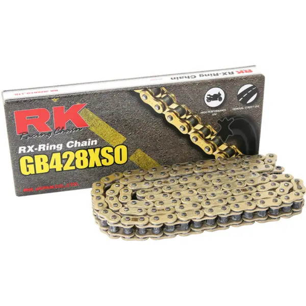 RK Kette GB428XSO 1/2x5/16 142 Glieder Nietschloss schwarz gold