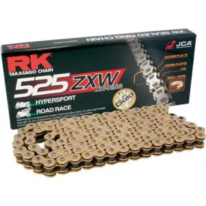 RK Kette GB525ZXW 5/8x5/16 128 Glieder Nietschloss passend zu BMW S 1000 gold