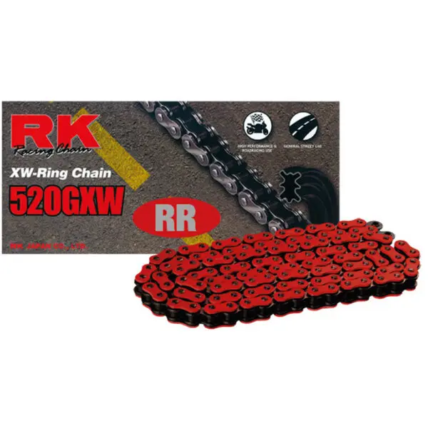 RK Kette 520GXW Farbig 112 Glieder Nietschloss f. Aprilia Dorsoduro 750