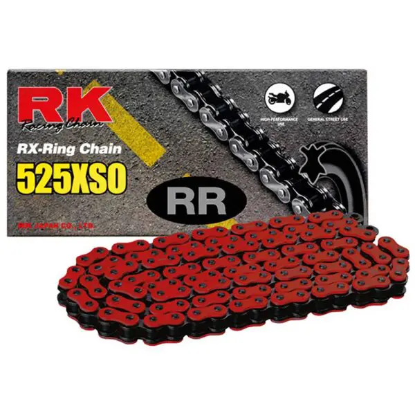 RK Kette 525XSO 5/8 x 5/16 112 Glieder Nietschloss rot