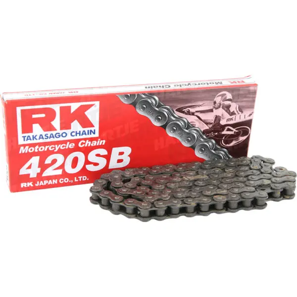 RK Kette 420SB 1/2 x 1/4 Standard Verstärkt 146Glieder grau