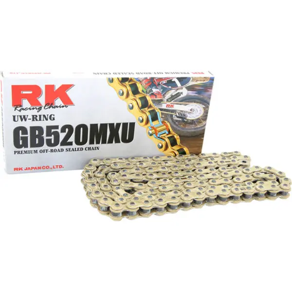 RK Kette GB520MXU 5/8x3/8 Racing UW-Ring Kette 112Gl passend zu Honda CRF 150