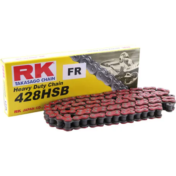 RK Kette 428HSB 1/2x5/16 verstärkt 134 Glieder rot grau rot