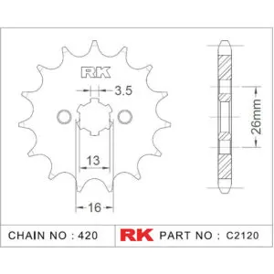 RK Antriebsritzel 2120 420 14Z. 9555387611840