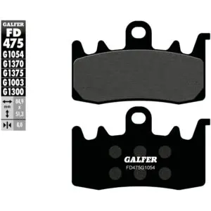 Galfer Bremsbelag FD475 Satz G1054 Organisch Straße + ABE FD475-G1054