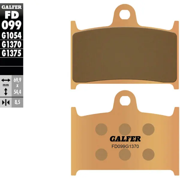 Galfer Bremsbelag FD099 Satz G1370 Sintermetall Straße ABE FD099-G1370 840017001