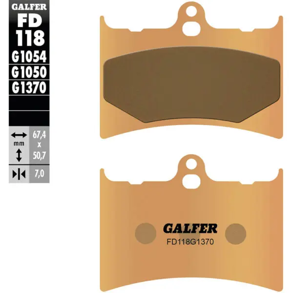 Galfer Bremsbelag FD118 Satz G1370 - Sintermetall Straße ABE FD118-G1370