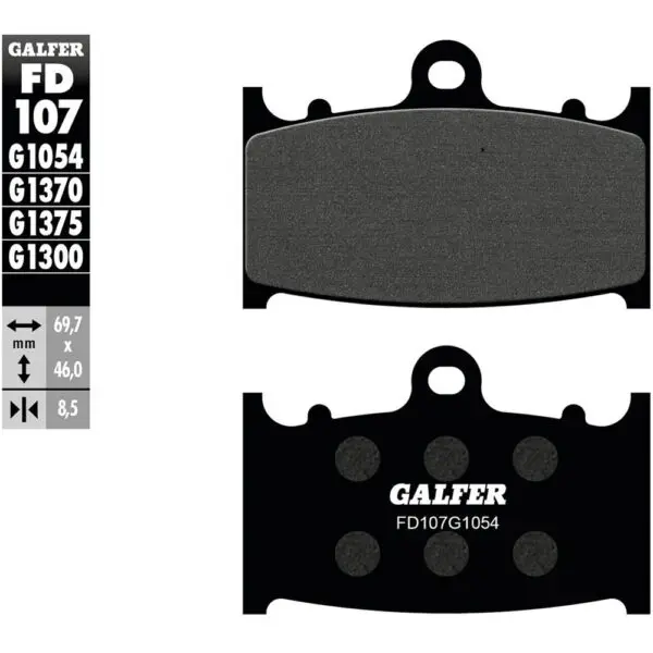 Galfer Bremsbelag FD107 Satz ABE f. Kawasaki KR 250 FD107-G1054