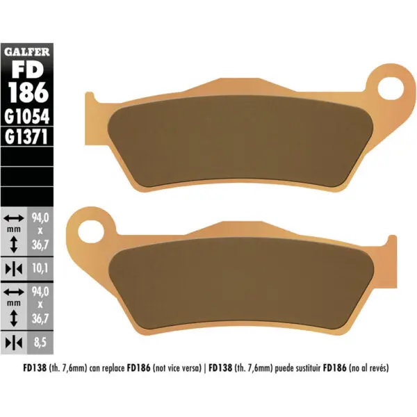 Galfer Bremsbelag FD186 Satz ABE passend zu BMW R 1100 FD186-G1371