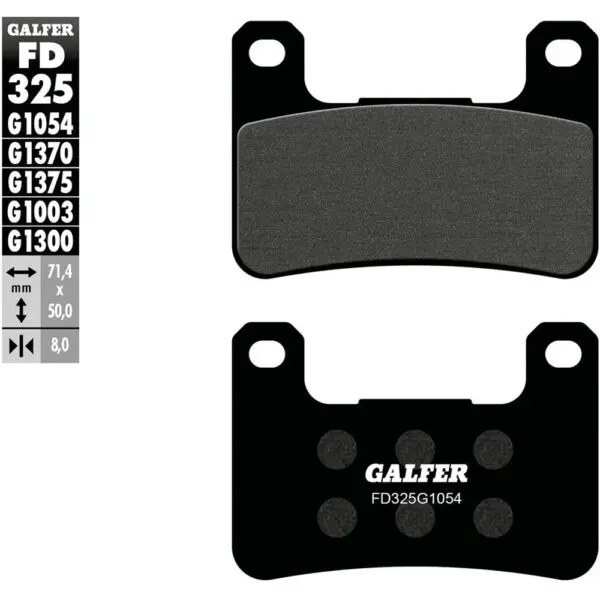 Galfer Bremsbelag FD325 Satz G1054 - Organisch Std. ABE FD325-G1054