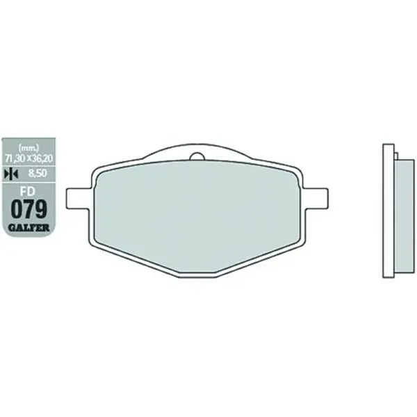 GALFER Bremsbelag FD079 Bremsbelag Organisch SCOOTER FD079-G1050 FD079-G1050