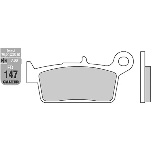 GALFER Bremsbelag FD147 Bremsbelag Organisch SCOOTER FD147-G1050 FD147-G1050