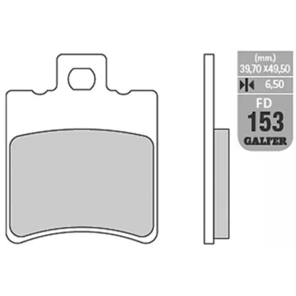 GALFER Bremsbelag FD153 Bremsbelag Organisch SCOOTER FD153-G1050 FD153-G1050