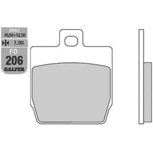 GALFER Bremsbelag FD206 Bremsbelag Organisch SCOOTER FD206-G1050 FD206-G1050