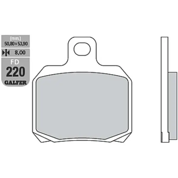 GALFER Bremsbelag FD220 Bremsbelag Organisch SCOOTER FD220-G1050 FD220-G1050