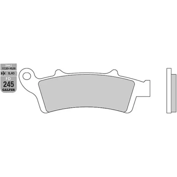 GALFER Bremsbelag FD245 Bremsbelag Organisch SCOOTER FD245-G1050 FD245-G1050