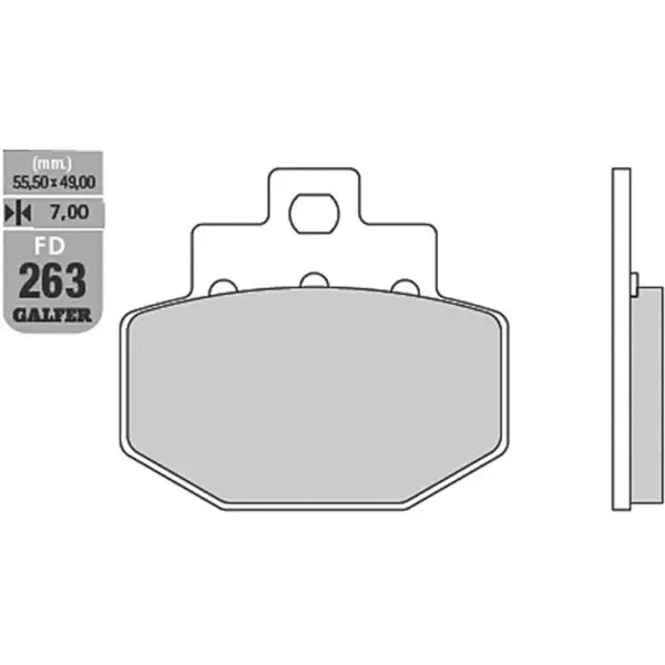 GALFER Bremsbelag FD263 Bremsbelag Organisch SCOOTER FD263-G1050 FD263-G1050