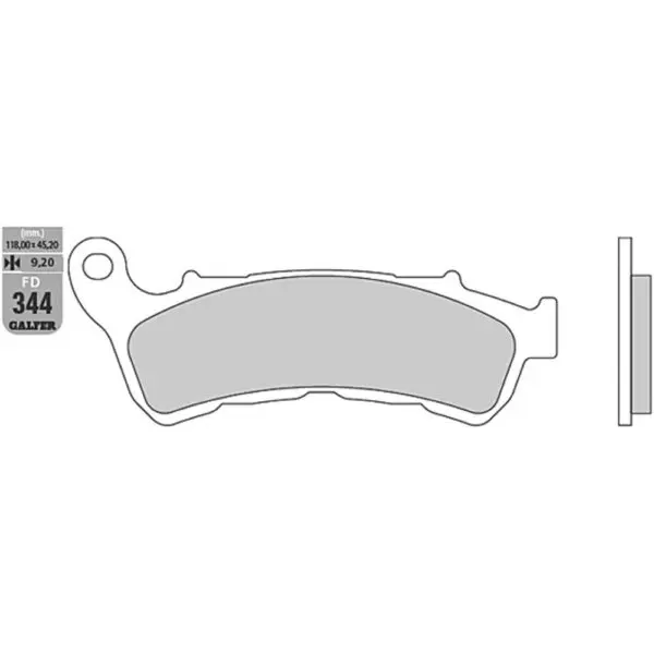 GALFER Bremsbelag FD344 Bremsbelag Organisch SCOOTER FD344-G1050 FD344-G1050