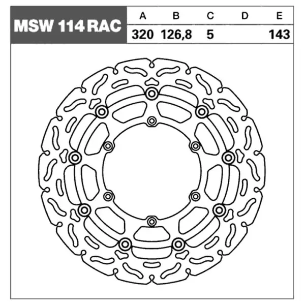 TRW Bremsscheibe MSW114RAC schwimmend KBA MSW114RAC 3322937403127