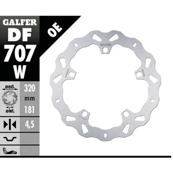 Galfer Wave Bremsscheibe DF707 m. ABE passend zu BMW F 800 DF707W